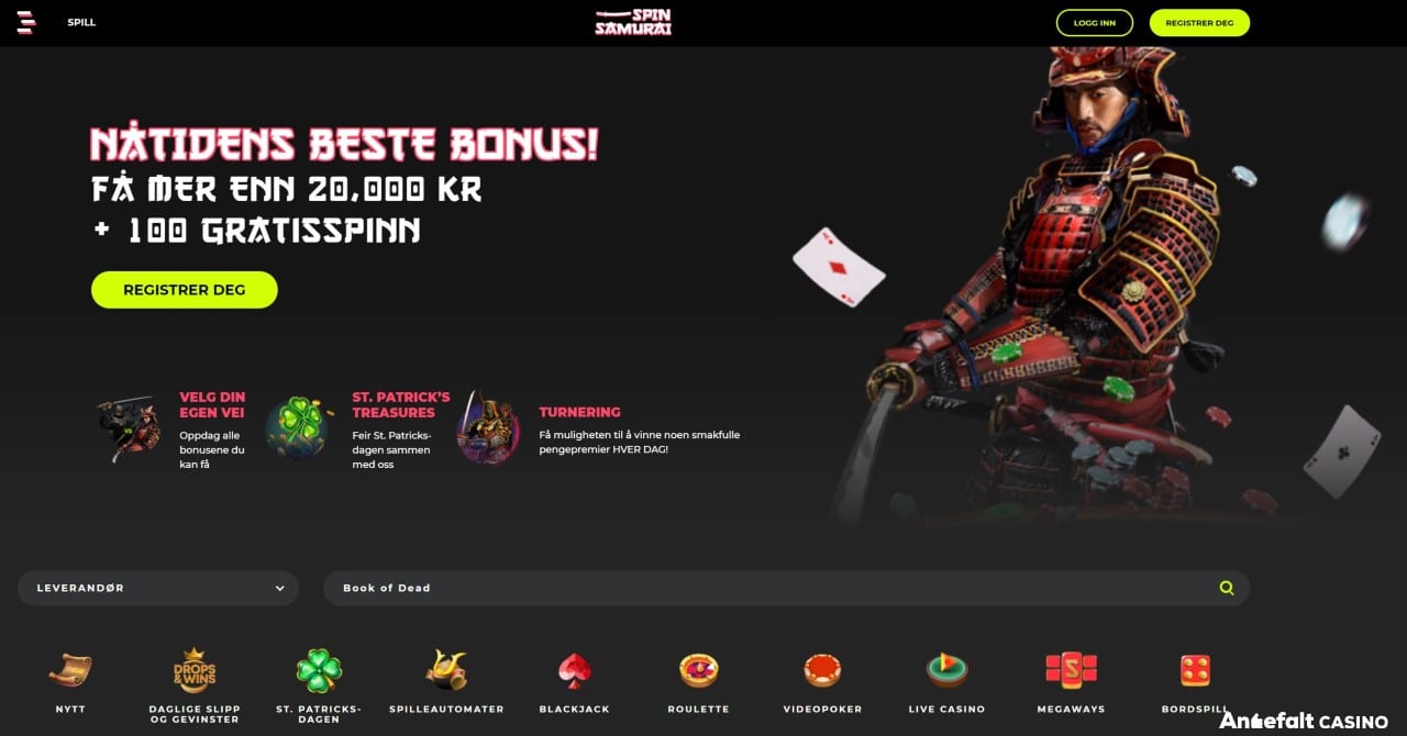 Spin Samurai casino anmeldelse | Anbefaltcasino.com