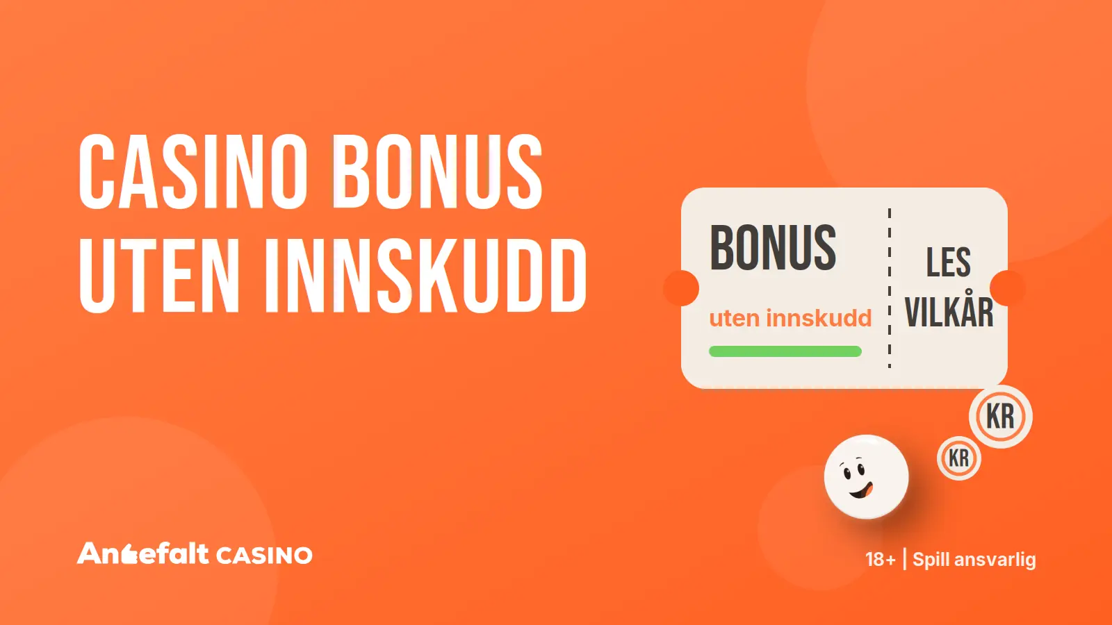 Casino bonus uten innskudd – illustrasjon fra AnbefaltCasino