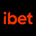 ibet-logo i oransje på svart bakgrunn