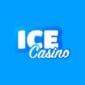 Bildet viser «ICE Casino»-logoen med tydelige hvite bokstaver på en lys blå bakgrunn, noe som perfekt gjenspeiler den livlige atmosfæren som ofte nevnes i en Ice Casino-anmeldelse.