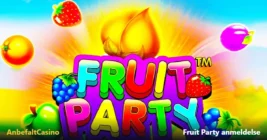 Fruit Party anmeldelse fra AnbefaltCasino med fruktsymboler